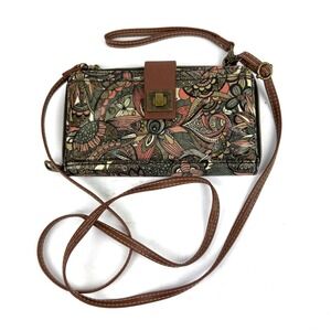 Sakroots Artist Circle Crossbody Bag Smartphone Holder Coated Canvas New